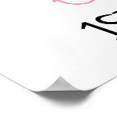 Citrouille rose Floral 1er anniversaire Affiche de (Coin)