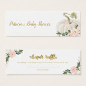 Citrouille rose Floral Chute Baby shower Déchets R (Devant & derrière)