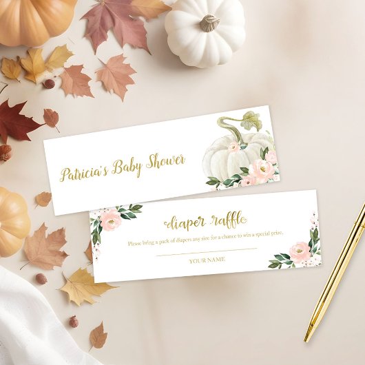 Citrouille rose Floral Chute Baby shower Déchets R