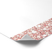 Citrouille rose Floral fille Baby shower Affiche d (Coin)