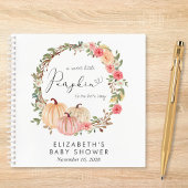 Citrouille Rose Floral Girl Baby shower Livre d'in