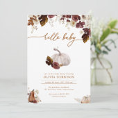 Citrouille Rustic Fall Baby shower Invitation (Debout devant)