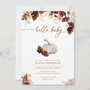 Citrouille Rustic Fall Baby shower Invitation