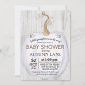 Citrouille Rustic Fall Baby shower Invitation (Devant)