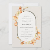 Citrouille Rustique Arc Floral Couples Invitation (Devant)