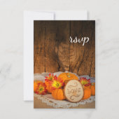 Citrouille rustique Automne Grange Mariage Carte R (Devant)