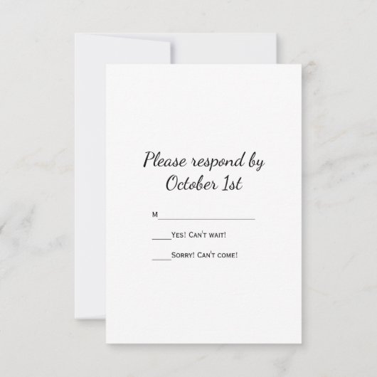 Citrouille rustique Automne Grange Mariage Carte R (Dos)