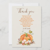 Citrouille rustique merci Rustic Fall Baby shower (Devant)