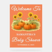 Citrouille rustique Patch tournesol Baby shower d' (Recto)