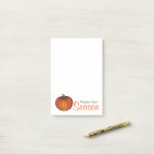 Citrouille Saison épice Orange Automne Post-It Not (Sur un bureau)