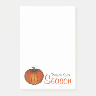 Citrouille Saison épice Orange Automne Post-It Not