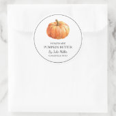 Citrouille simple fait maison Étiquette de beurre (Sac)