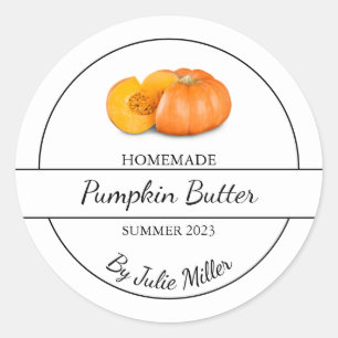 Citrouille simple fait maison Étiquette de beurre