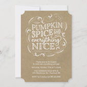 Citrouille Spice Automne Automne Fête Invitation (Devant)