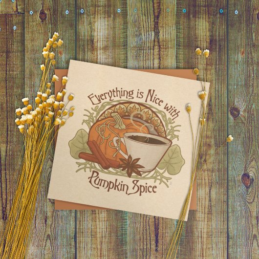 Citrouille Spice Coffee Se réunir Carré Invitation