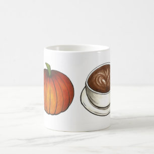 Citrouille Spice Latte Café Orange Citrouille Mug