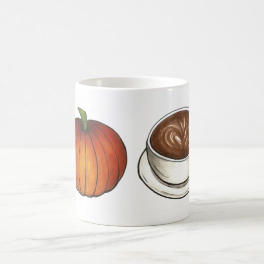 Citrouille Spice Latte Café Orange Citrouille Mug (Centre)