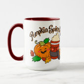 Citrouille Spice Me ! tasse de café 15 oz rouge  (Gauche)