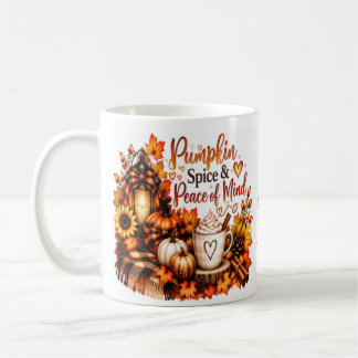 Citrouille Spice & Paix d'Esprit | Mug Cozy d'Auto