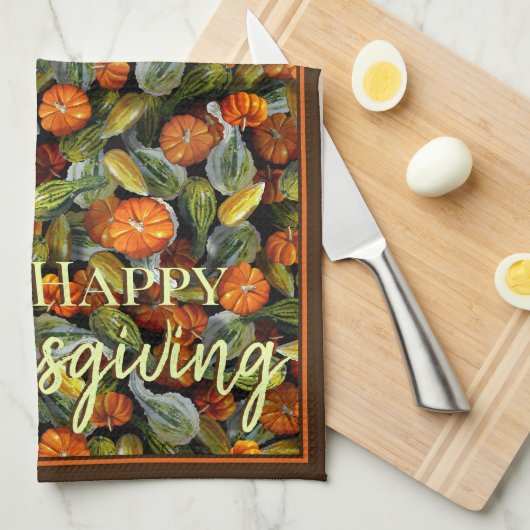 Citrouille, Squash Automne Harvest Serviette de cu (Quart Plié)