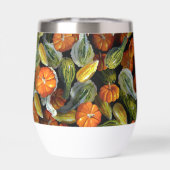 Citrouille, Squash Automne Harvest Vin Tumbler (Arrière)