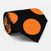 Citrouille sur Black Giant Size Pois Cravate (Roulé)