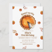 Citrouille Sweet en Pie Party Invitation d'anniver (Devant)