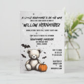 Citrouille Teddy Baby shower Invitation (Debout devant)