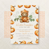 Citrouille Teddy Bear Baby shower Invitation