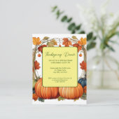 Citrouille Thanksgiving Day Diner Invitation (Debout devant)