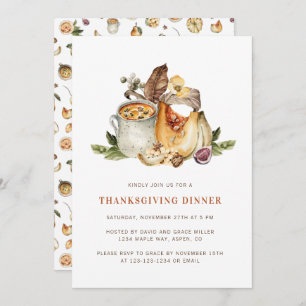 Citrouille Thanksgiving Diner Invitation
