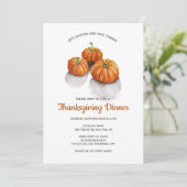 Citrouille Thanksgiving Diner Invitation (Debout devant)