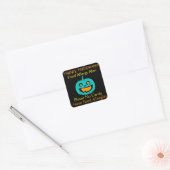 Citrouille turquoise Stickers d'allergie alimentai (Enveloppe)