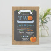 Citrouille Twins 2e Deuxième Deux Invitation de fê (Debout devant)