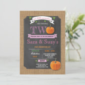 Citrouille Twins 2e Deuxième Deux Invitation de fê (Debout devant)