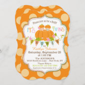 Citrouille Twins Fall Baby Shower Invitations (Devant / Derrière)
