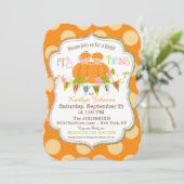 Citrouille Twins Fall Baby Shower Invitations (Debout devant)