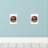 Citrouille Vintage doucement hanté | Halloween flo (Parquet)