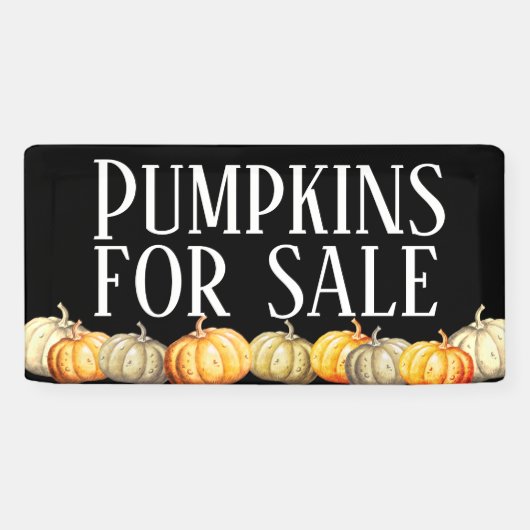 Citrouilles À Vendre Bannière Publicitaire (Horizontal)