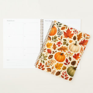 Citrouilles aquarelles d'automne, feuilles d'autom