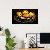 Citrouilles aux Cartes Affiche d'Halloween (Bureau à domicile)