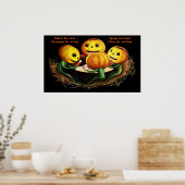 Citrouilles aux Cartes Affiche d'Halloween (Cuisine)