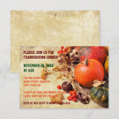 Citrouilles colorés - 3x5 Invitation du dîner Than (Devant / Derrière)