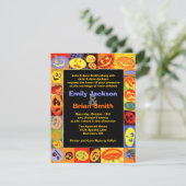 Citrouilles colorés invitations de mariage d'Hallo (Debout devant)