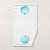 Citrouilles côtiers de bleu de style de ferme (Serviette à main)