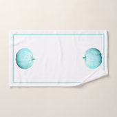 Citrouilles côtiers de bleu de style de ferme (Serviette à main)