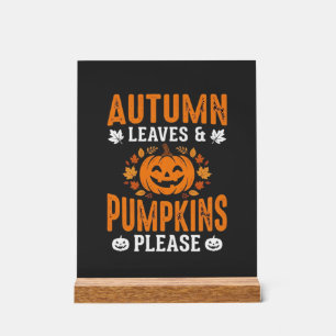 Citrouilles de feuilles d'automne S'il vous plaît