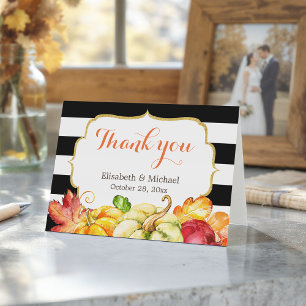 Citrouilles de feuilles d'érable d'automne Merci