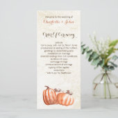 citrouilles de l'aquarelle programmes de mariage d (Debout devant)