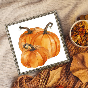 Citrouilles de récolte à l'aquarelle Affiche mur